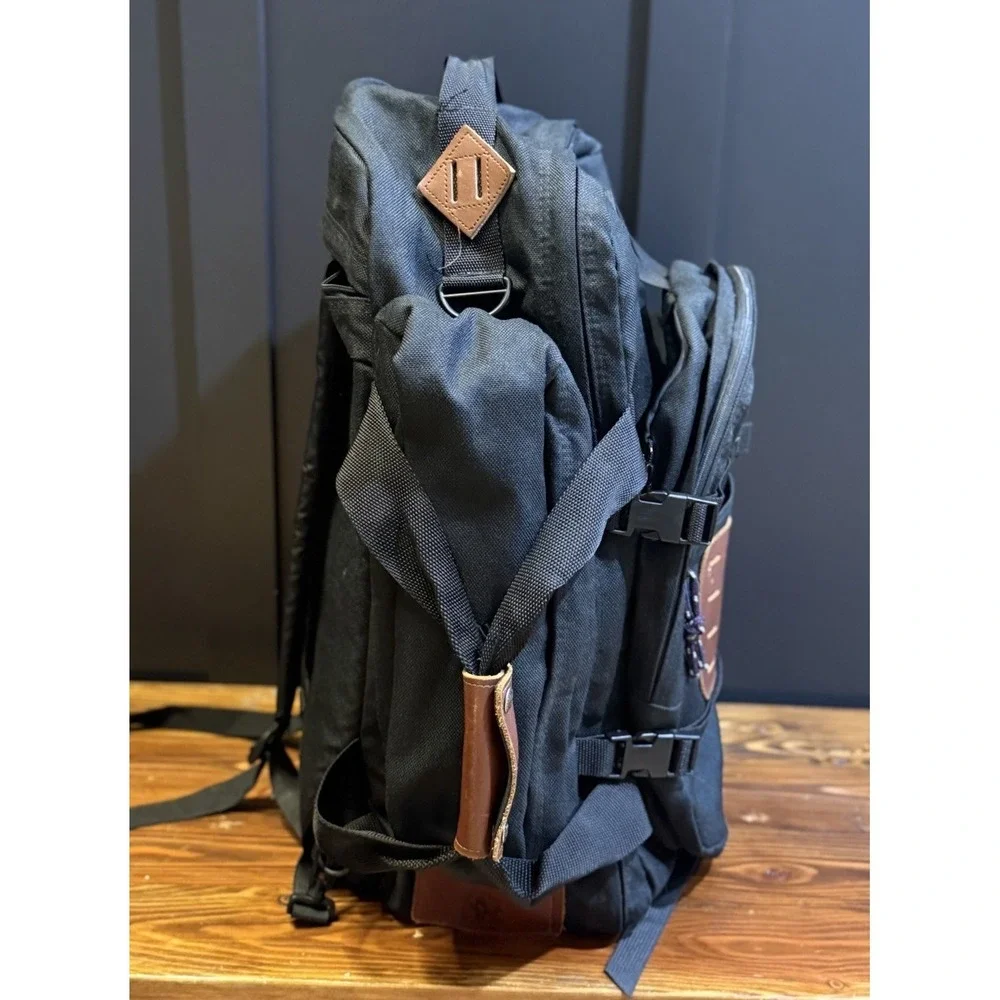 VTG Rare XL JanSport Duffle Convertible Travel Set Backpack Black Made in USA